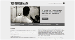 Desktop Screenshot of 360degreemath.com
